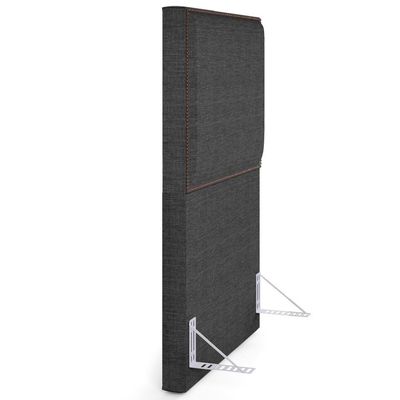 Cabeceira Cama Box Solteiro 100 Cm Linho Cinza Escuro