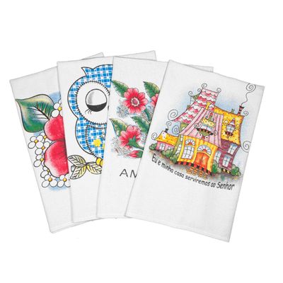 Pano De Prato Lomaer Sacaria 45 x 71cm Estampado 06 Unidades
