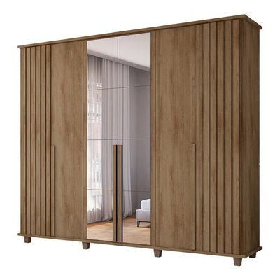 Guarda Roupa Com Espelho Varese Cinamomo