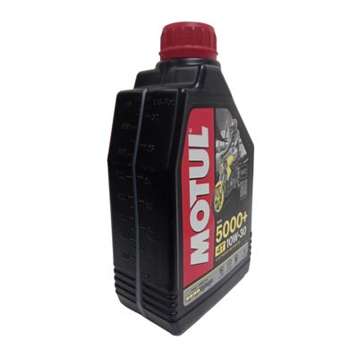 Óleo Lubrificante do Motor Motul 5000+ 10W30 4T Semissintético para Motos até 660cc 1L