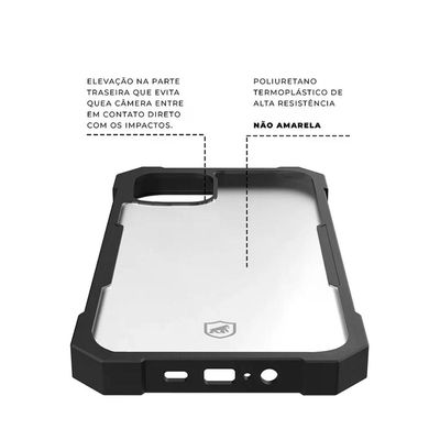Kit Capa Dual Shock X e Pelicula Ultra Glass para iPhone 15 Pro Max - Gshield