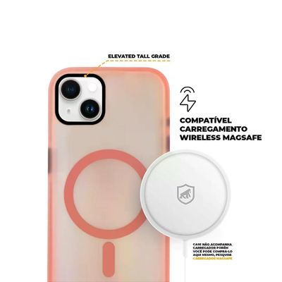 Kit Capa Magsafe Pro Rosa e Pelicula Ultra Glass para iPhone 15 - Gshield