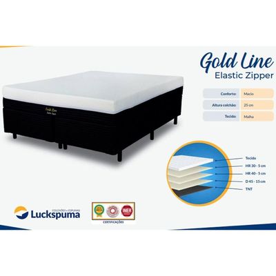 Colchão Casal Molas Ensacadas Masterpocket Gold Line Elastic Zipper (138x188x25) - Luckspuma