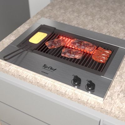 Churrasqueira a Gas Venax Grill Top Chef de Embutir Inox