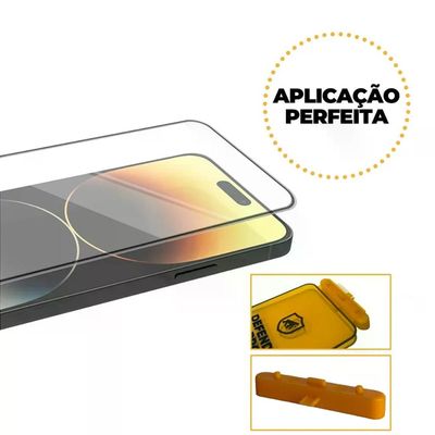 Kit Capa Couro Dual Preta e Película Defender Pro Privacidade para iPhone 15 Pro Max - Gshield