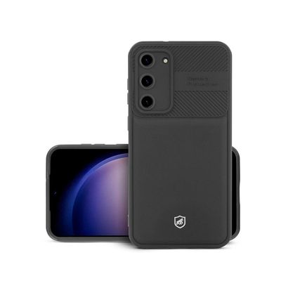 Kit Capa Symetric Preta e Pelicula Coverage para Samsung Galaxy S23 Plus - Gshield