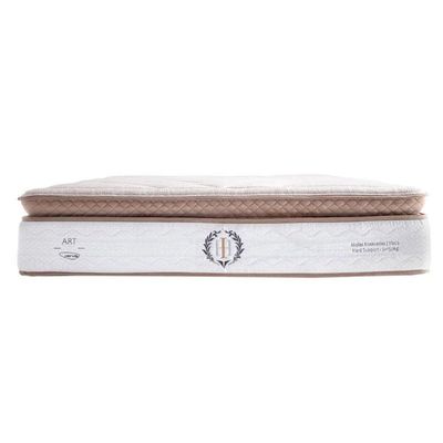 Cama Box Queen: Colchão Molas Ensacadas Poseidon Plus C1954 Pillow Top + Base Crc Suede Clean