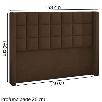 Cabeceira Casal 140 Cm Genov Veludo Sl 942 Peer Sl 942