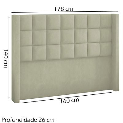 Cabeceira Queen 160 Cm Genov Veludo Sl 940 Peer Sl 940