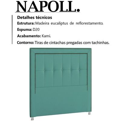 Cabeceira Solteiro 90 Cm Napoll Veludo Sl 946 Peer Sl 946