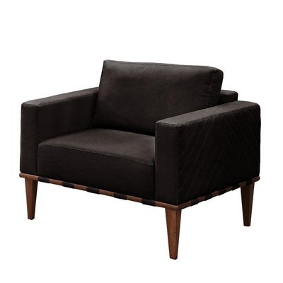 Conjunto - 2 Poltronas Bella Luxo Madeira Maciça Castellar Corino Preto