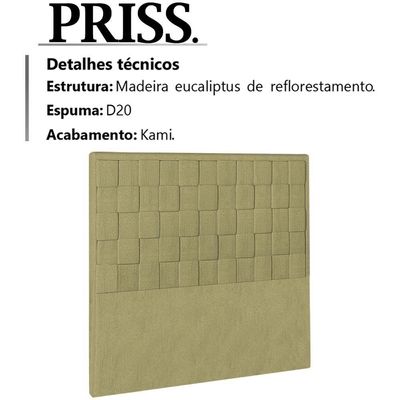 Cabeceira Solteiro 90 Cm Priss Linho Sl 75 Peer Sl 75