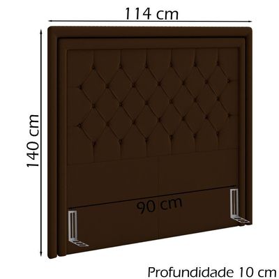 Cabeceira Solteiro 90 Cm Padov Veludo Sl 942 Peer Sl 942