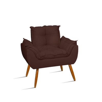 Poltrona Decoraçao Sala Recepçao Clinica Escritório Jl Decor Cor:marrom