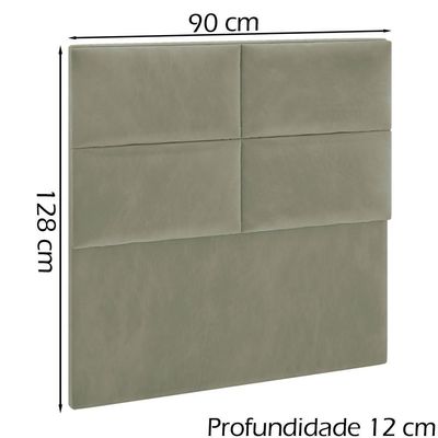 Cabeceira Solteiro 90 Cm Barcel Veludo Sl 940 Peer Sl 940