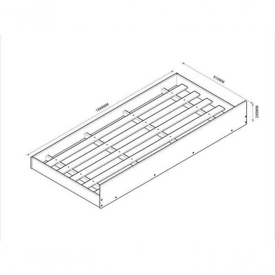 Cama Barcelona Solteiro Nature C/ Auxiliar - Tebarrot