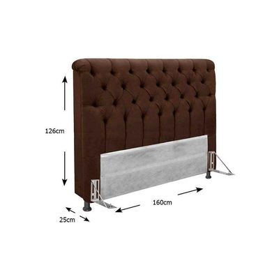 Cama Box Queen Crc + Colchão Ortopédico Ortobom + Cabeceira Imperatriz Suede Cinza