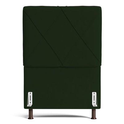 Cabeceira Cama Box Solteiro Mel 90cm Com Frame Veludo Verde - Desk Design