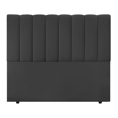 Cabeceira Cama Box Casal Queen Size Kharla 160cm Veludo Cinza - Desk Design