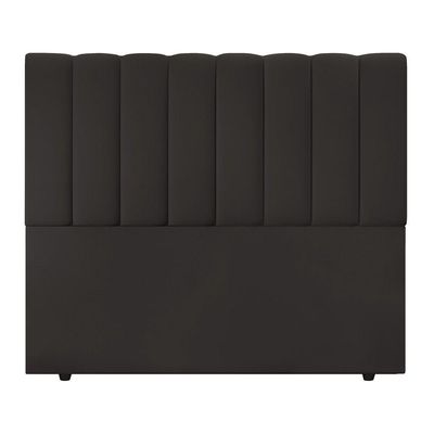 Cabeceira Cama Box Casal King Size Kharla 193cm Veludo Marrom - Desk Design