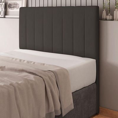 Cabeceira Cama Box Casal King Size Kharla 193cm Veludo Marrom - Desk Design