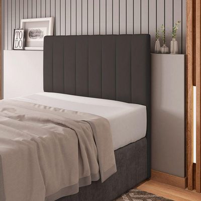 Cabeceira Cama Box Casal King Size Kharla 193cm Veludo Marrom - Desk Design