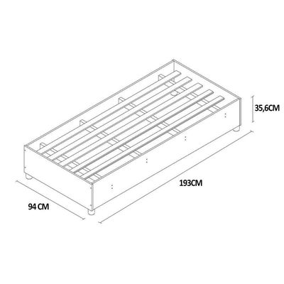 Cama Solteiro Mônaco Branco-neve - Tcil Móveis