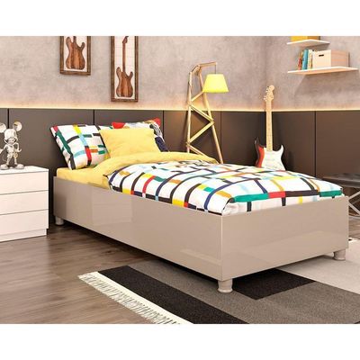Cama Solteiro Mônaco Branco-neve - Tcil Móveis
