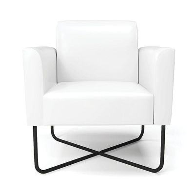 Poltrona Base X Industrial Preto Marisa Corano D03 - D\'rossi Cor Branco