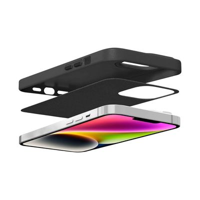 Capa Para Iphone 15 - Couro Dual Preta - Gshield