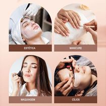 Luminaria Estetica Spa Arco Meia Lua Led 3 Tons Suporte Celular Mesa Salao De Beleza Manicure