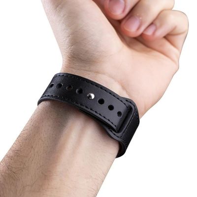 Pulseira De Couro Para Apple Watch 42 / 44 / 45Mm - Preta - Gshield