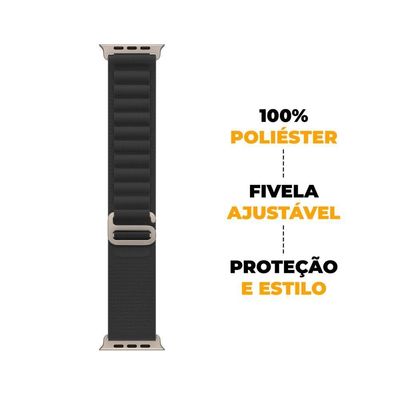 Pulseira Para Apple Watch 42/44/45/49Mm -Alpina Loop-Gshield