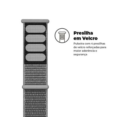 Pulseira Para Apple Watch 42 / 44 / 45Mm Ballistic - Cinza - Gshield