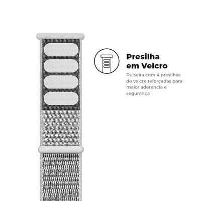 Pulseira Para Apple Watch Ballistic 49Mm - Branco - Gshield