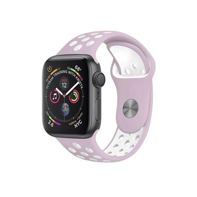 Pulseira Para Apple Watch Armor Running 49Mm- Rosa E Branco - Gshield