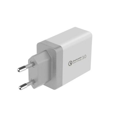 Kit Carregador Turbo Triplo + Cabo Dual Shock Micro Usb V8 Branco - Gshield
