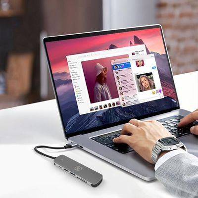 Adaptador Multifuncional 6 Em 1 - Hdmi / Usb-C / Hub Usb 3.0 - Gshield