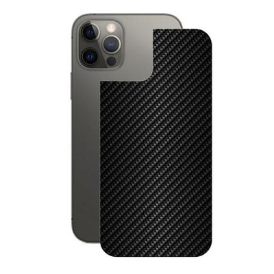 Película Iphone 12Promax-Traseira Fibracarbono Preta-Gshield