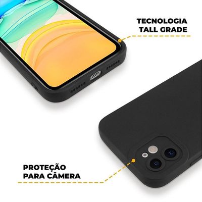 Capa Para Iphone 11 - Preta - Silicon Cloud - Gshield