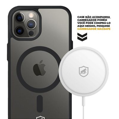 Capa Case Capinha Magsafe Para Iphone 12 Pro - Preta - Gshield