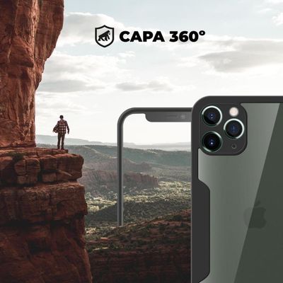 Capa 360 Para Iphone 11 Pro Max - Preta - Frente E Verso- Gshield