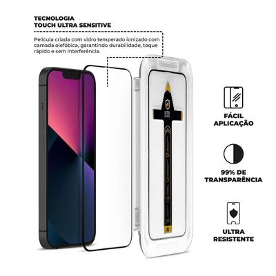 Película Para Iphone X / Xs - Ultra Glass - Preta - Gshield