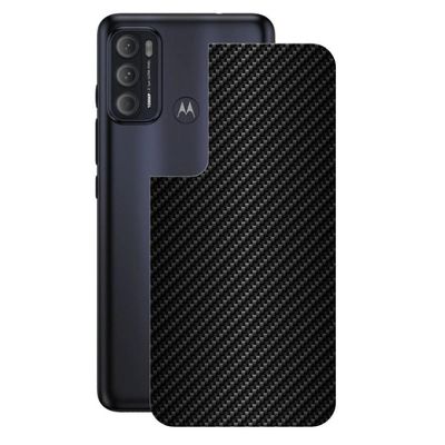 Película Para Moto G60 -Traseira Fibra Carbono Preta-Gshield