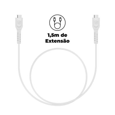 Cabo Dual Shock Type C/Type C Branco - 1,2M - Gshield