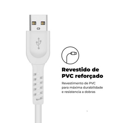 Cabo Dual Shock ( Iphone / Ipad ) Lightning - Branco - 1,2M (Mfi Homologado) - Gshield