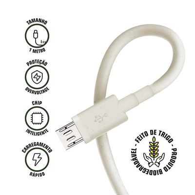 Cabo Ecoo Usb / Micro Usb V8 - 1M - Gshield