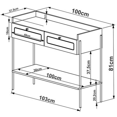 Conjunto Aparador E Buffet Palhinha 28936x28935 Linha Oslo Nero Artesano Nero