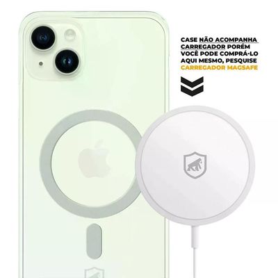 Kit Capa Magsafe Transparente E Pelicula Nano Vidro Para Iphone 15 Plus - Gshield