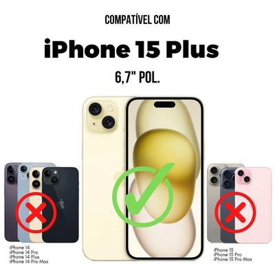 Kit Capa Magsafe Transparente E Pelicula Nano Vidro Para Iphone 15 Plus - Gshield
